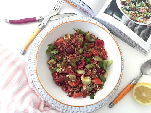 Red Rice and Cherry Salad ShelleyK Recipes